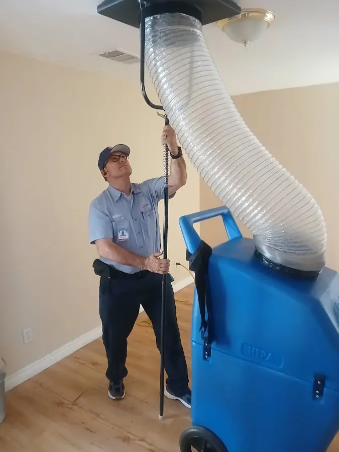 HVAC Installation technician using HEPA equipment in Hillcrest Heights